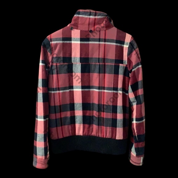 Bomber Coat | Hurley | Red & Black Plaid | Woman’s Small - Picture 8 of 9